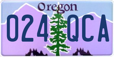 OR license plate 024QCA