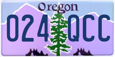 OR license plate 024QCC