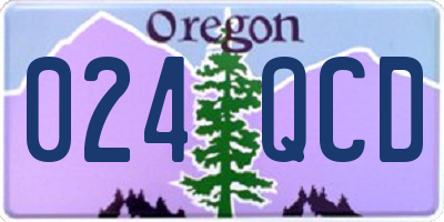 OR license plate 024QCD