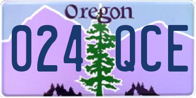 OR license plate 024QCE