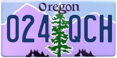 OR license plate 024QCH