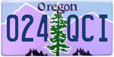OR license plate 024QCI