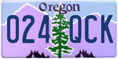 OR license plate 024QCK