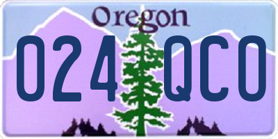 OR license plate 024QCO