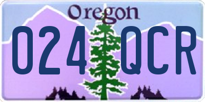 OR license plate 024QCR