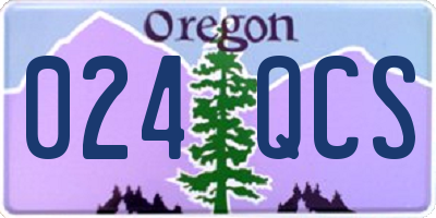 OR license plate 024QCS