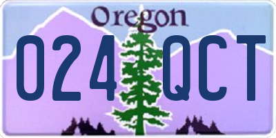 OR license plate 024QCT