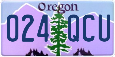 OR license plate 024QCU