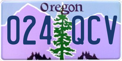 OR license plate 024QCV