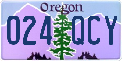 OR license plate 024QCY