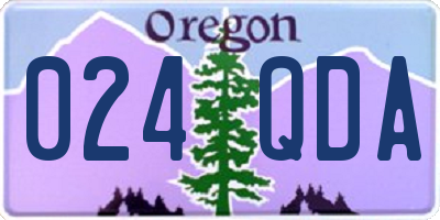 OR license plate 024QDA