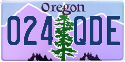 OR license plate 024QDE