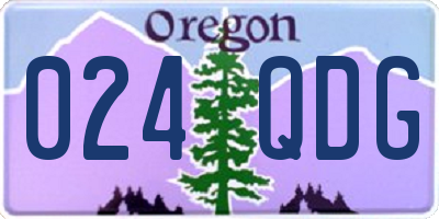 OR license plate 024QDG