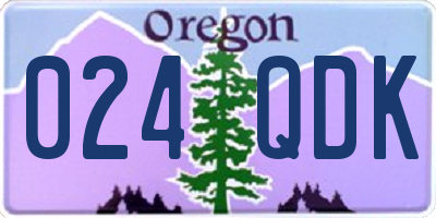 OR license plate 024QDK