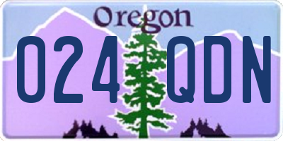 OR license plate 024QDN