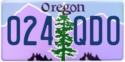 OR license plate 024QDO