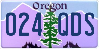 OR license plate 024QDS
