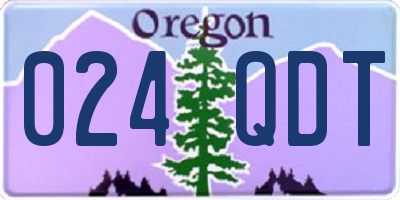 OR license plate 024QDT