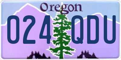 OR license plate 024QDU