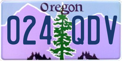 OR license plate 024QDV