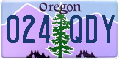 OR license plate 024QDY