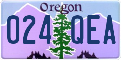 OR license plate 024QEA