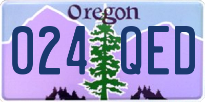 OR license plate 024QED