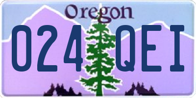 OR license plate 024QEI