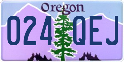 OR license plate 024QEJ
