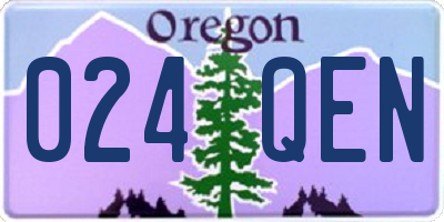 OR license plate 024QEN