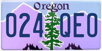 OR license plate 024QEO