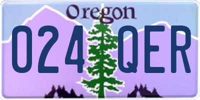 OR license plate 024QER