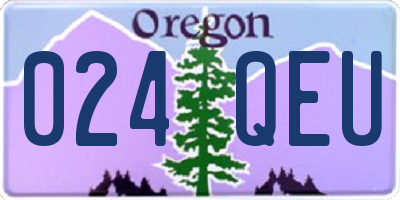 OR license plate 024QEU