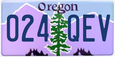 OR license plate 024QEV