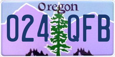 OR license plate 024QFB