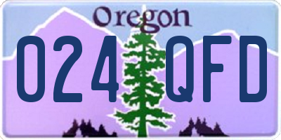 OR license plate 024QFD
