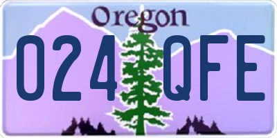 OR license plate 024QFE