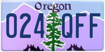 OR license plate 024QFF