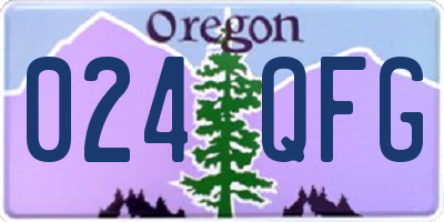 OR license plate 024QFG