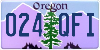 OR license plate 024QFI