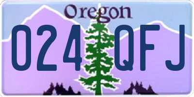OR license plate 024QFJ
