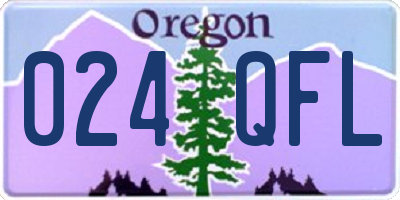 OR license plate 024QFL