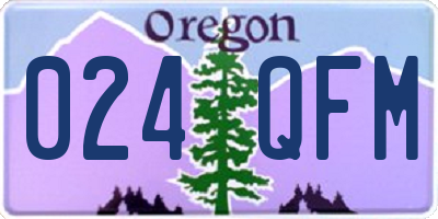 OR license plate 024QFM