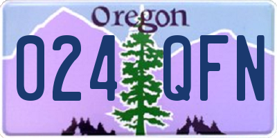 OR license plate 024QFN