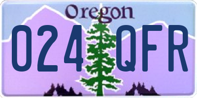 OR license plate 024QFR