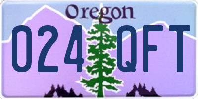 OR license plate 024QFT