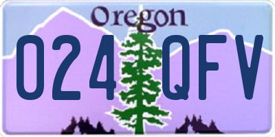 OR license plate 024QFV