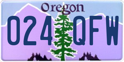 OR license plate 024QFW