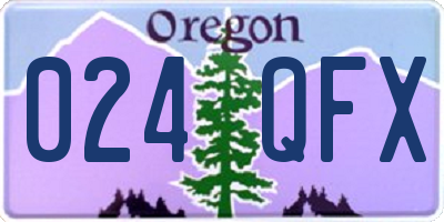 OR license plate 024QFX