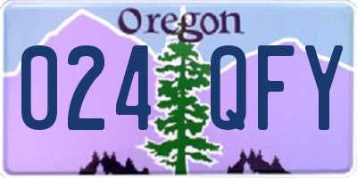 OR license plate 024QFY